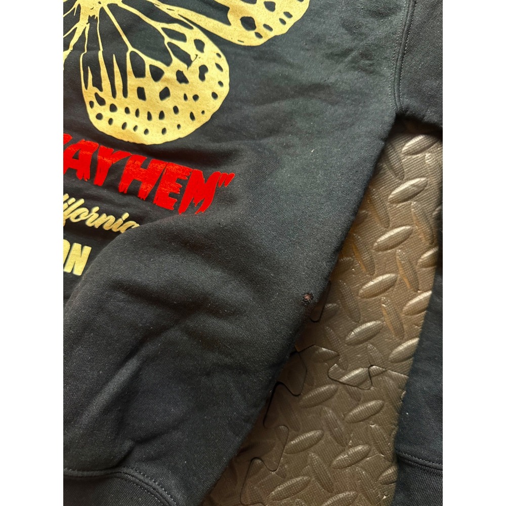 NovaMen Mindless Mayhem Butterfly Graphic Hoodie Black Medium Limited Edition - Picture 8 of 8